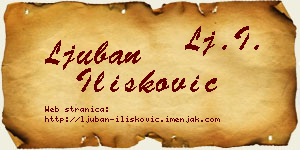 Ljuban Ilišković vizit kartica